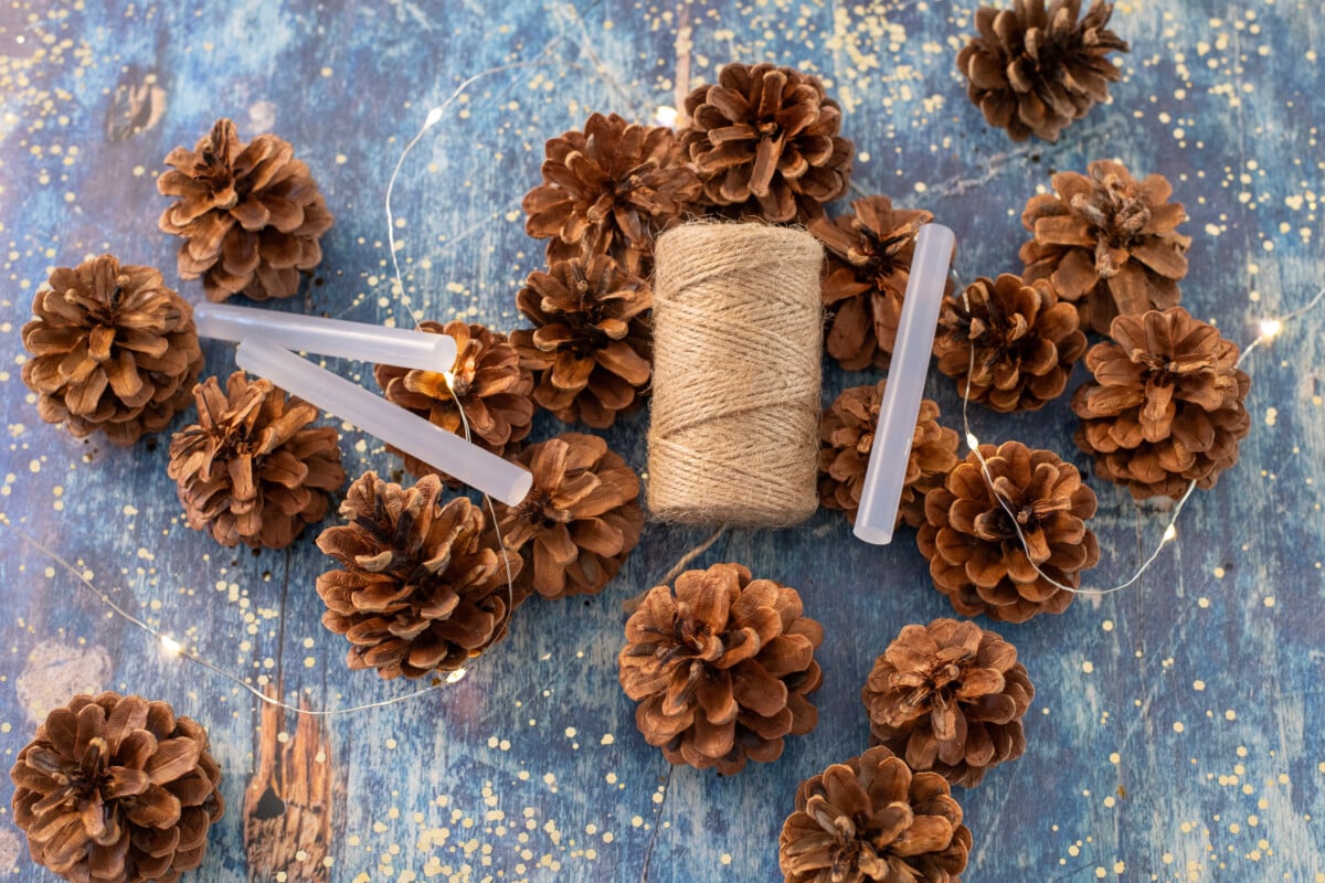 Easy and Charming Pinecone Flower Christmas Ornaments