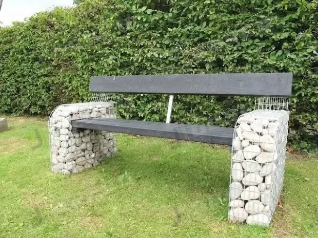 Eco-Friendly WPC Welded Gabion Benches (2m×0.5m×0.5m | 50×50mm Mesh) – Modular Seating & Erosion Control For Parks, Plazas & Landscaping - JOESCO