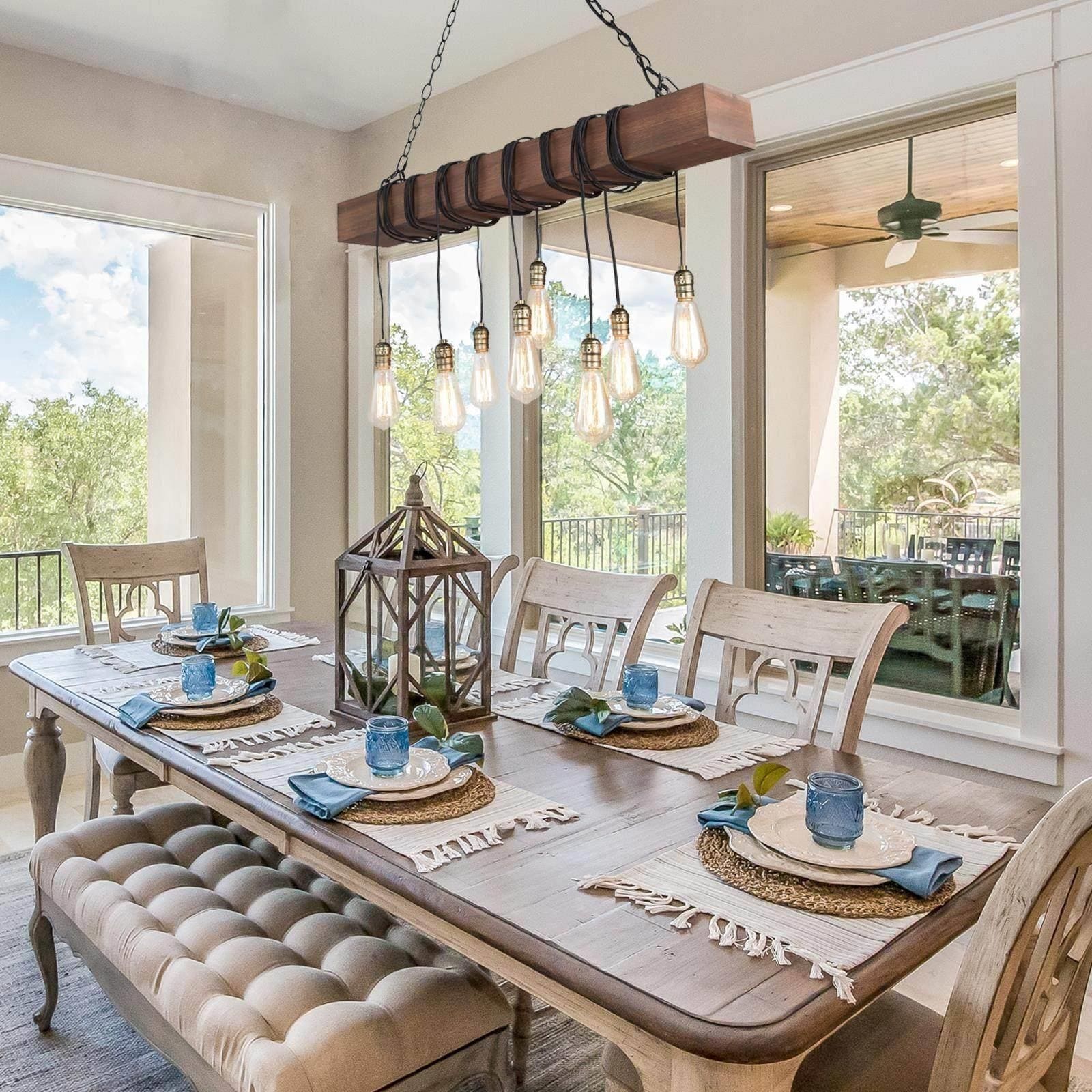 Farmhouse Kitchen Table Centerpiece Ideas Pack Mason Jar Centerpiece With LED Lights Wooden Tray