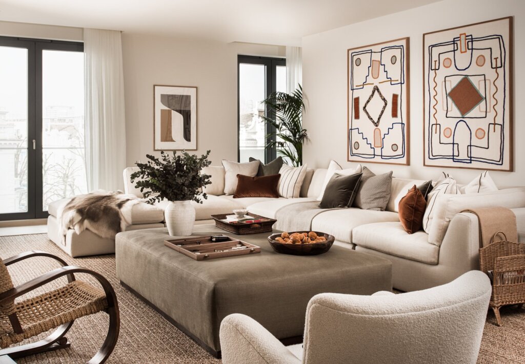 Grey and Brown Living Room Design Ideas