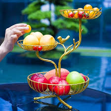 Kitchen Countertop Fruit Rack Fruit Basket Fruit Bowl Fruit Basket Bowl Fruit Basket Gold Fruit Bowl Table Decoration Fruit Basket Fruit Racks Vegetable Snacks Holder Fruit Racks (Color : 3 Tier) |