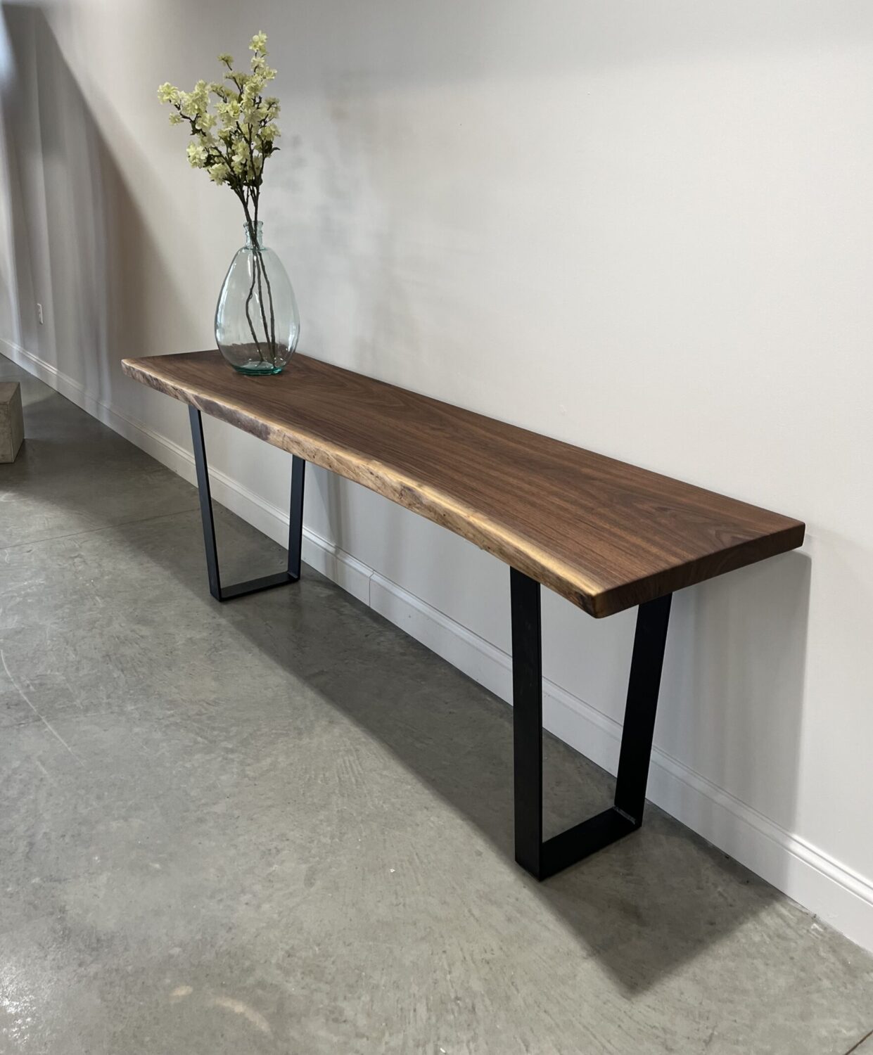 Live Edge Walnut Console Table - 8'