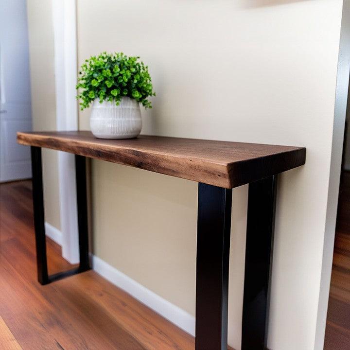 Live Edge Wood Console Table, Made Entryway Console Rustic Sofa Table, 30' / 14' / 28'