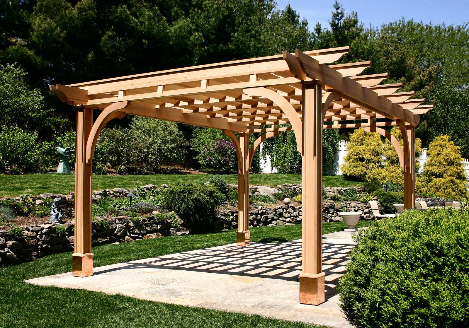 Louvered Pergola with Shade Cloth No. SP5 | Trellis Structures