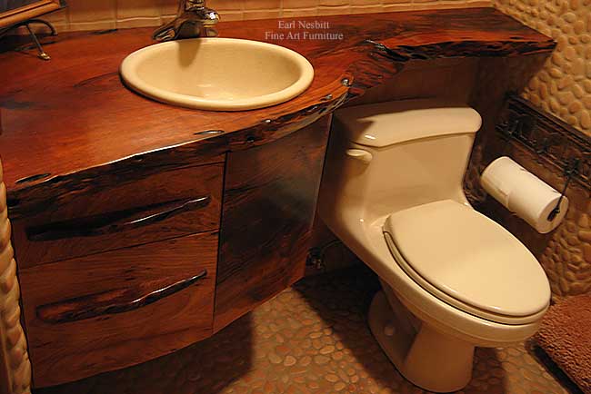 Luxurious Live Edge Bathroom Vanity by Earl Nesbitt