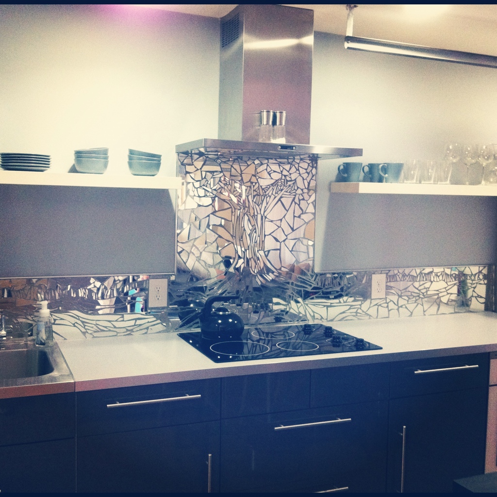 Mirror Mosaic Kitchen Backsplash | Lexie Van Winkle. Designer.