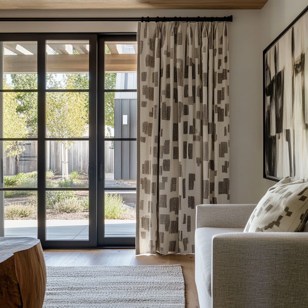 Modern French Door Curtain Ideas: Styles, Fabrics & More |