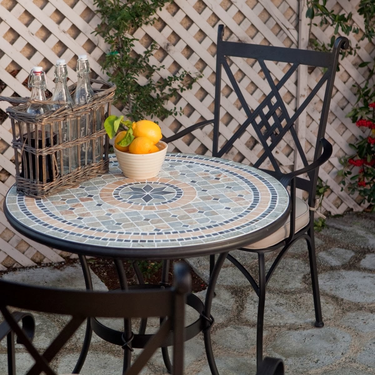 Mosaic Table 36 Round Outdoor Table Outdoor Table Small Mosaic Patio Table Dining Table Small Iron