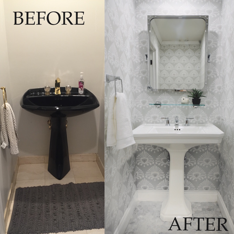 My Powder Room: Before & After - Somewhere, Lately