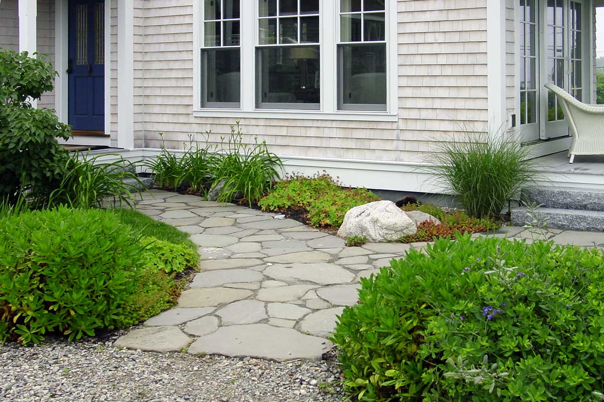 Natural Stone Walkways from Whimsical to Sleek ~ Gogan Landscaping