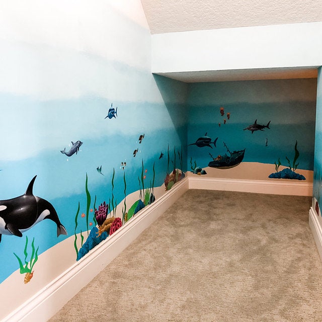 Ocean Sea Animal Kids Room Mural