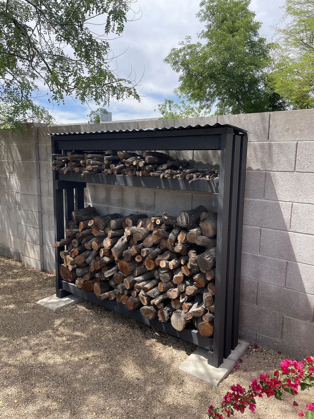 Outdoor How To Make A Firewood Stand DIY Covered Firewood Rack