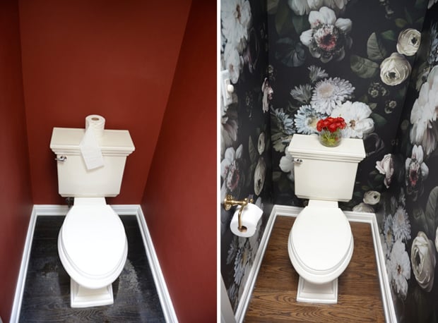 Powder Room Makeover - Cupcakes & Cashmere