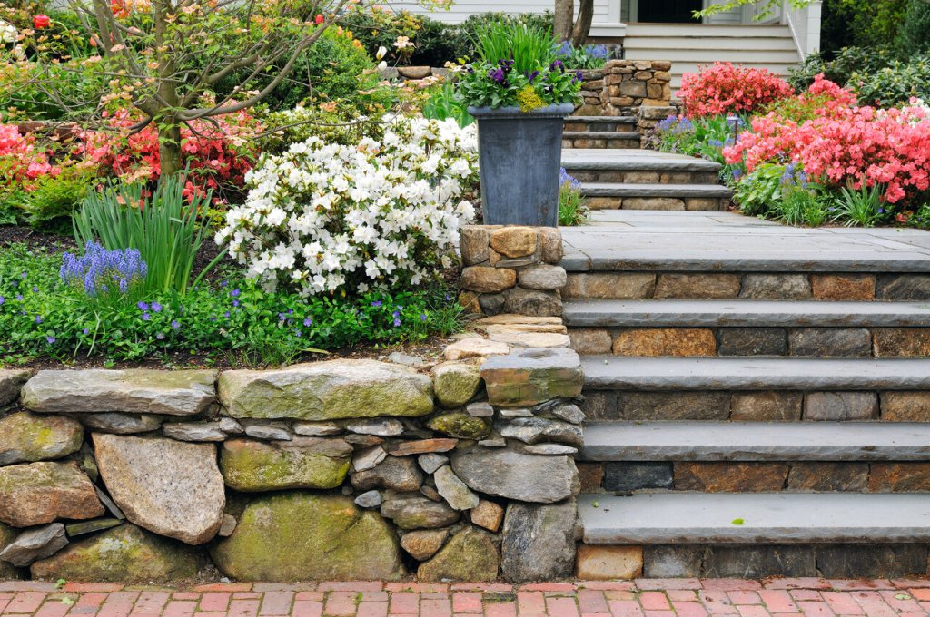 Retaining Wall Ideas for Sloped Front Yards - General Landscaping - NVS Landscapes