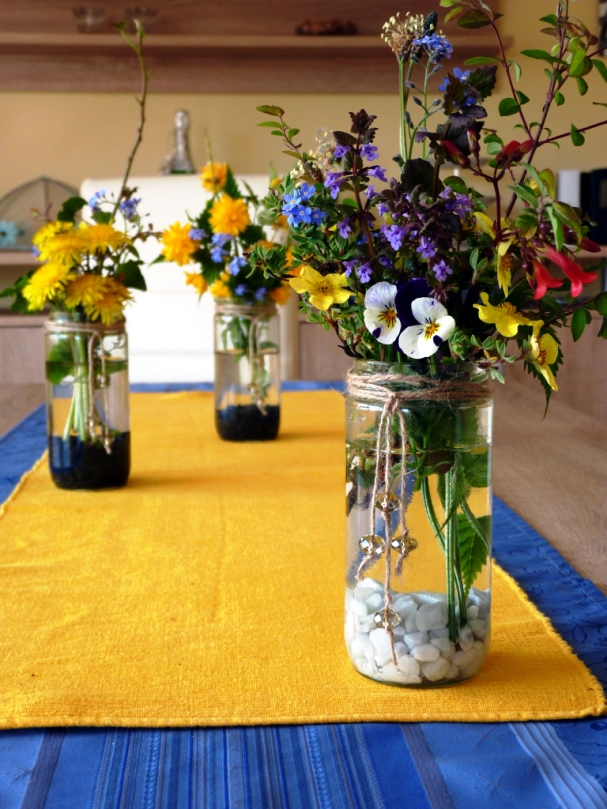 Rustic Flower Vases from Mason Jars
