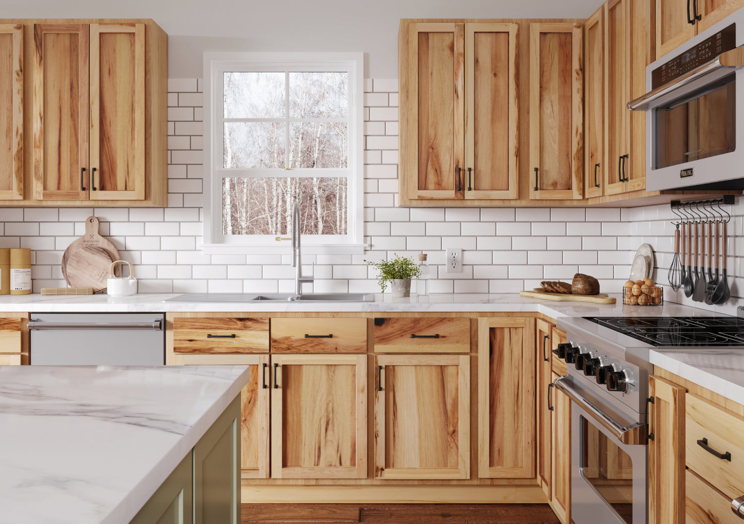 Rustic Hickory Kitchen Cabinets – Amishwerks Rustic Hickory Kitchen Cabinets – Amishwerks