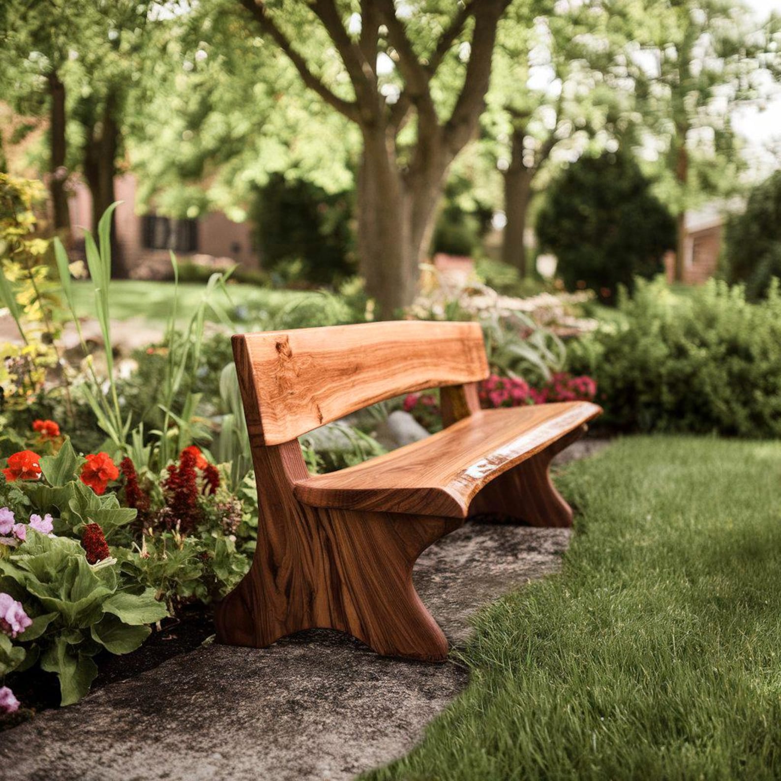 Rustic Interior Style Live Edge Handcrafted Bench For Outdoor And Hallway Seating SITHBEN008 - 51'W x 14'H / 14'