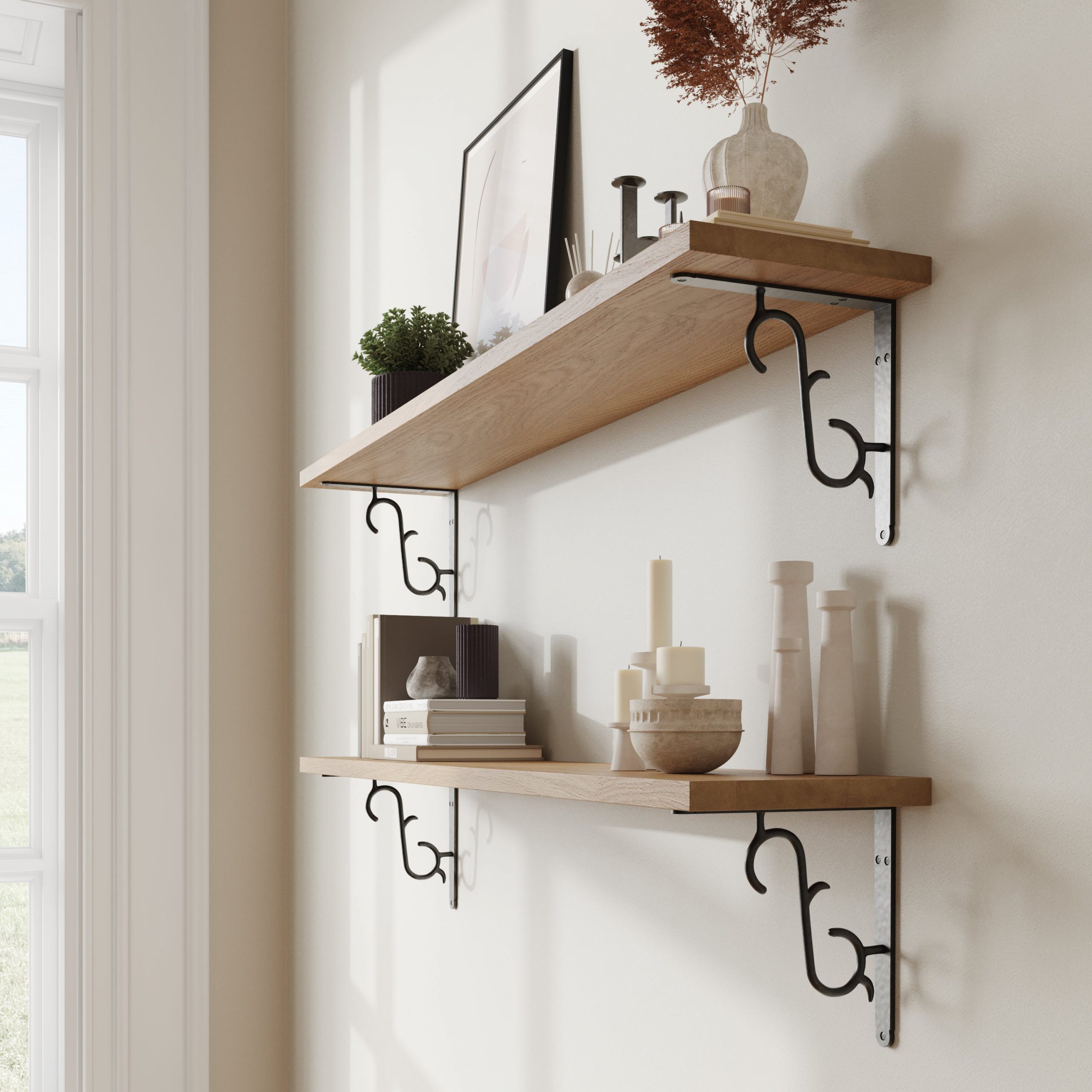 [Scroll Bracket IR8011] Farmhouse Shelf Bracket | RCH Hardware