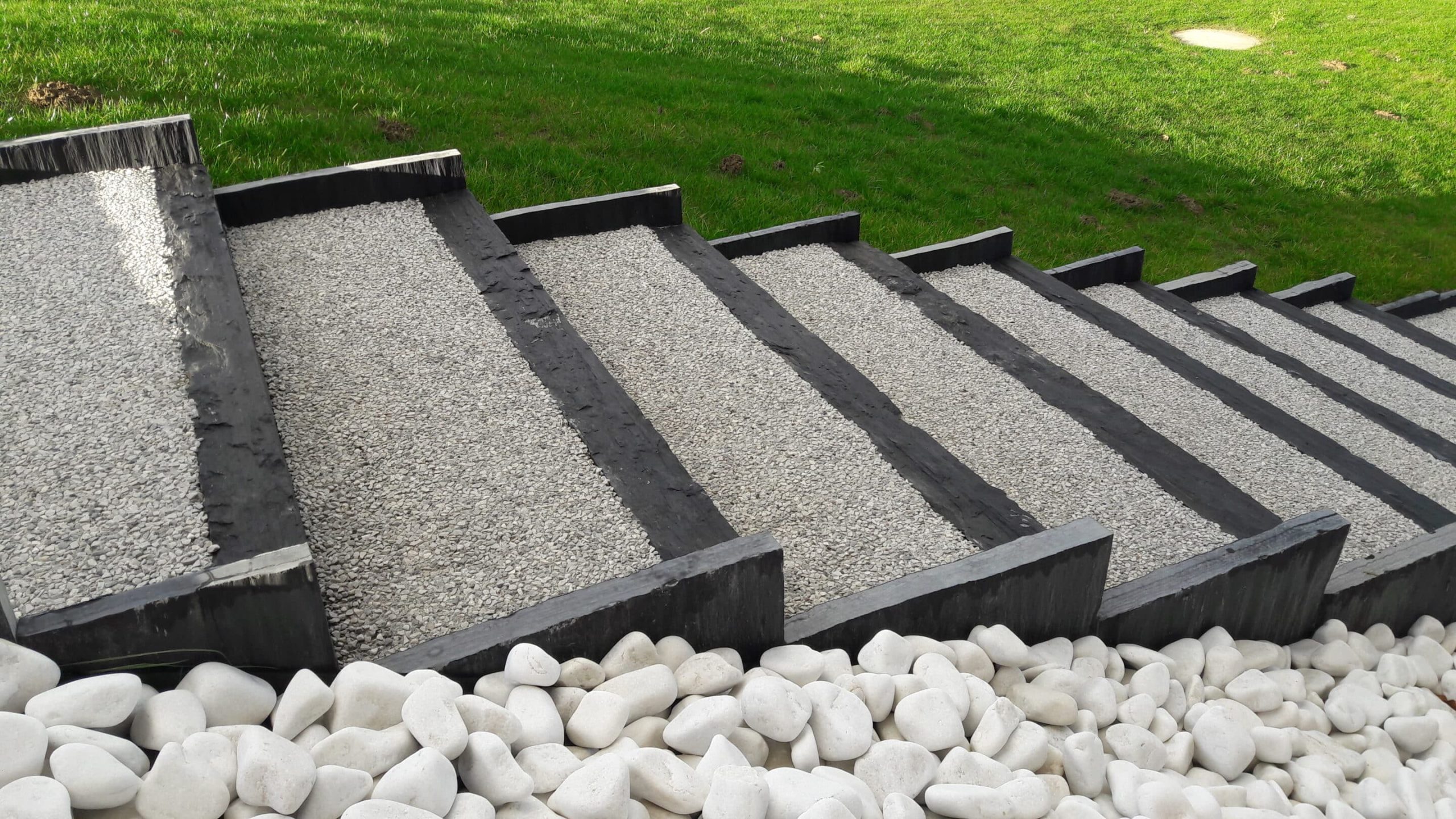 Slate garden edging