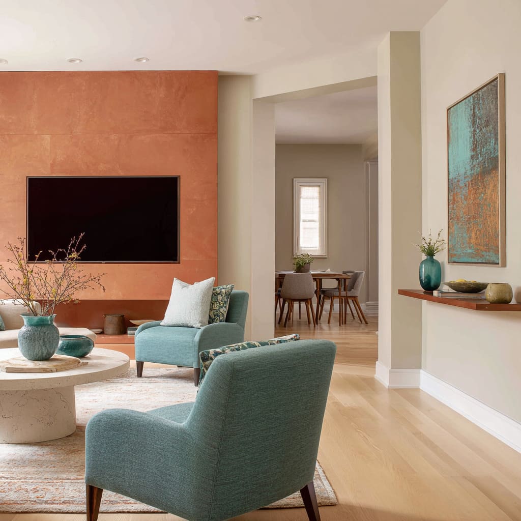 Teal and Terracotta Interior Design Shades Ideas | HH