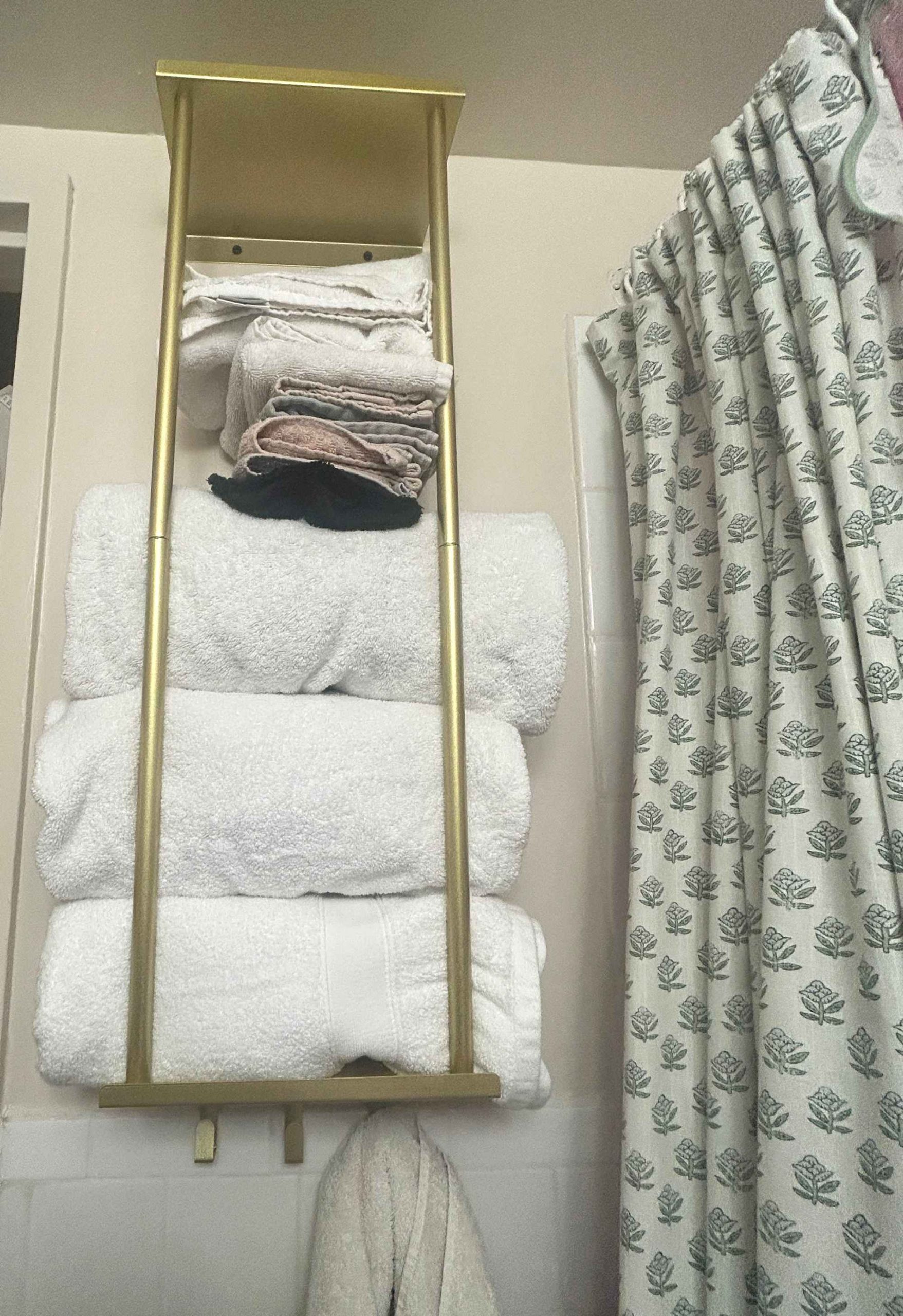 This Amazon Towel Rack Created So Much Storage in My Bathroom | Apartment Therapy