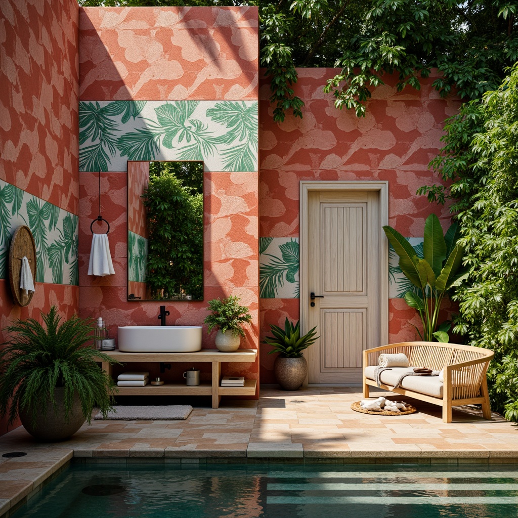 Tropical Style Bathroom Building Design Ideas