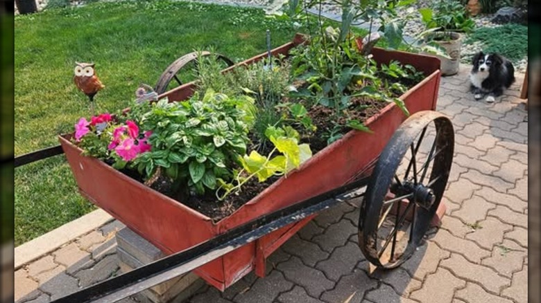 Turn An Old Wagon Into A Raised Planter That's Perfect For Small Spaces