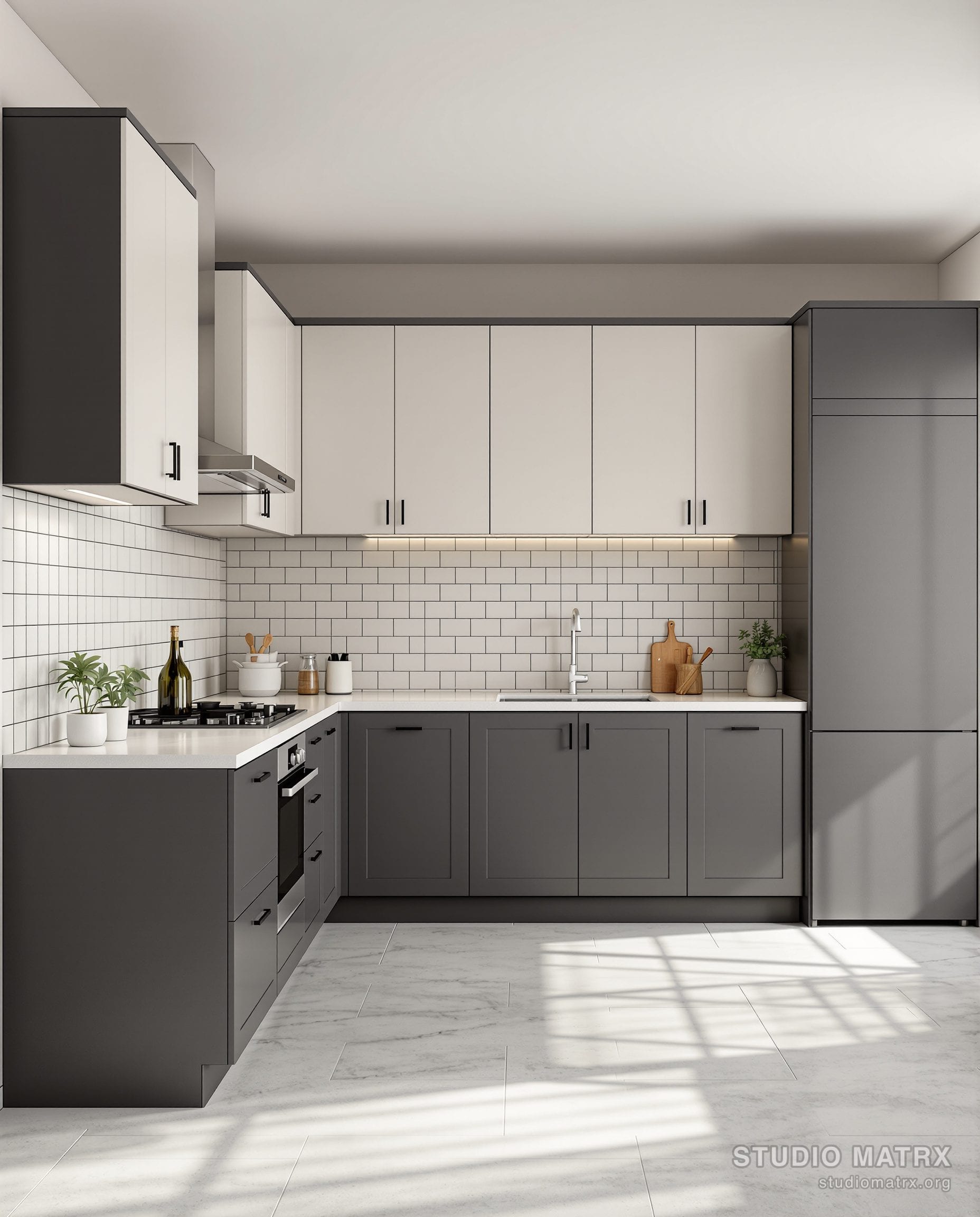 Two-Tone Modular Kitchen — 5 Finishes to Recolour | Studio Matrx