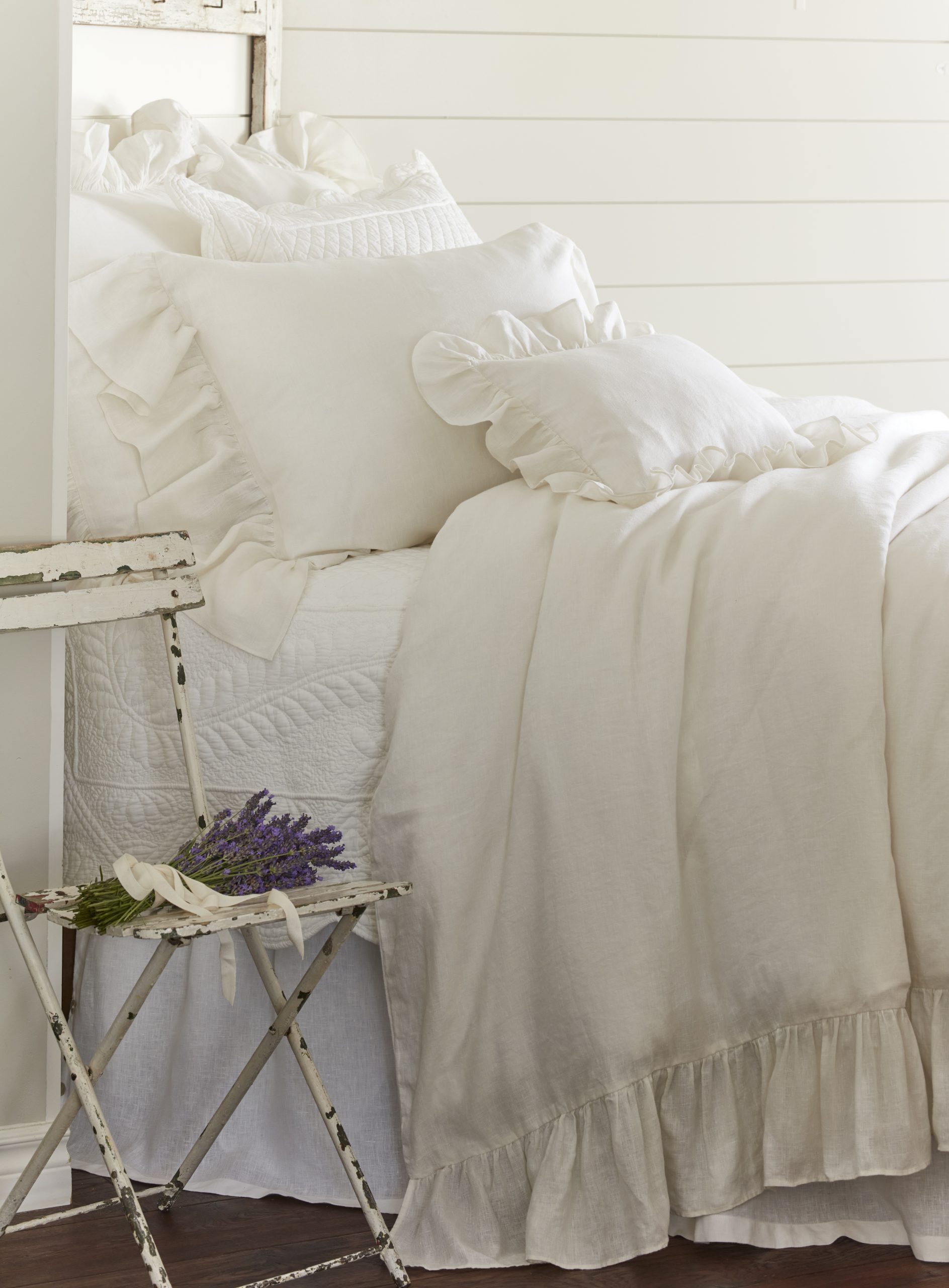 Veranda Cream Linen Duvet Cover - Taylor Linens