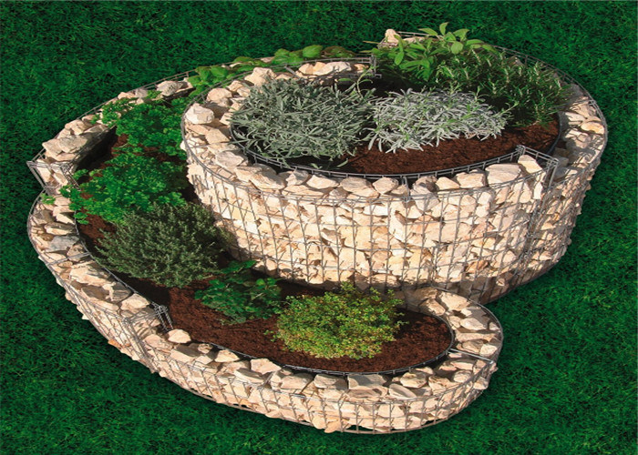 Welded Gabion Raised Garden Beds in Spiral / Triple Rings for Flowers Vegetables