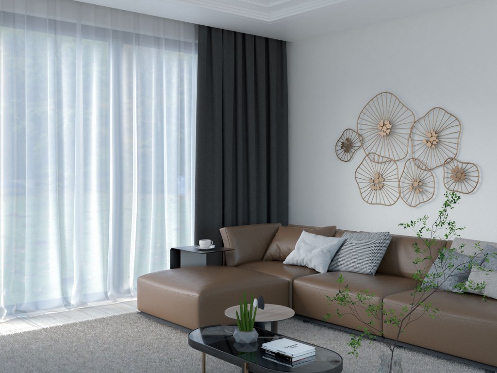What Color Curtains Go with Grey Walls and Brown Furniture - EatHappyProject