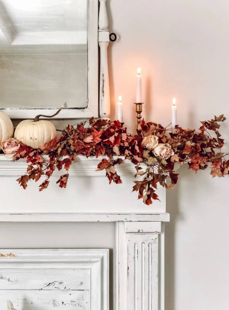 13 DIY Fall Mantel Decorating Ideas - Art, Garlands, & More | Apartment Therapy