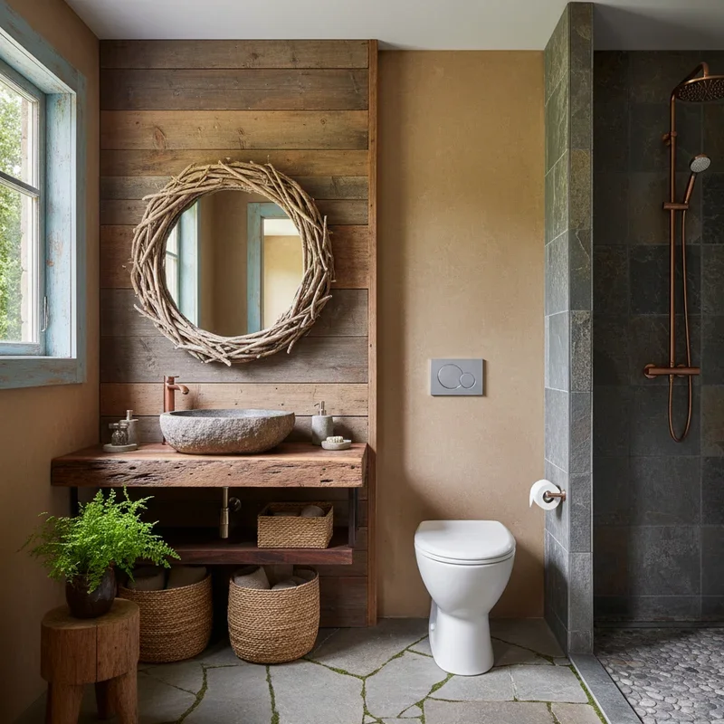 15 Earthy Bathroom Ideas for Calm, Warm Spaces