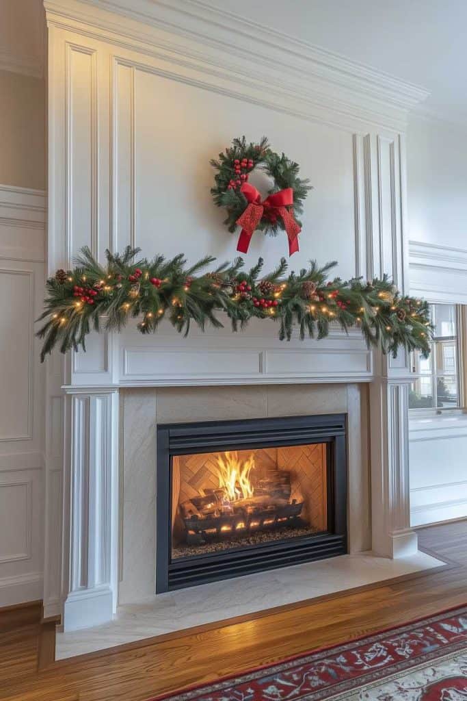 40 Fireplace Christmas Garland Ideas To Deck Your Mantel