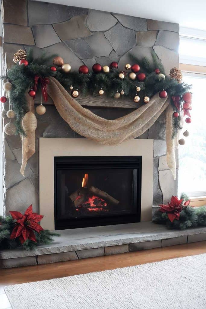 40 Fireplace Christmas Garland Ideas To Deck Your Mantel