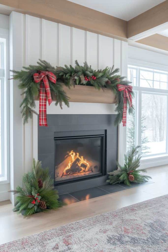 40 Fireplace Christmas Garland Ideas To Deck Your Mantel