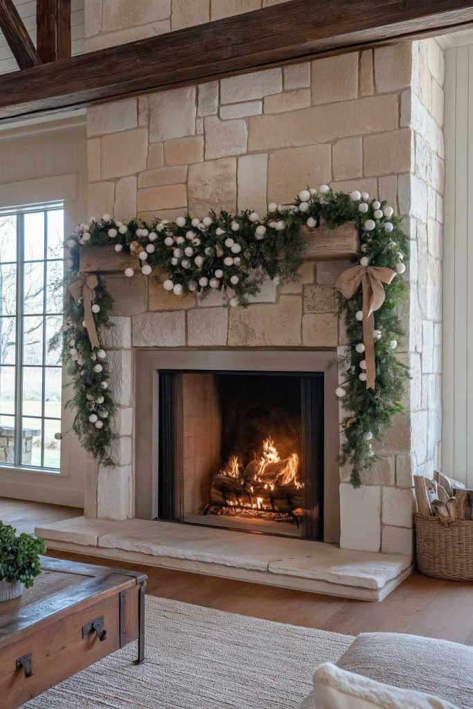 40 Fireplace Christmas Garland Ideas To Deck Your Mantel