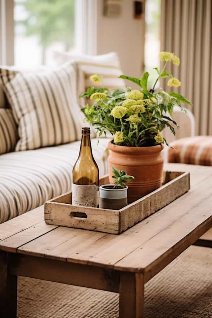 40 Rustic Farmhouse Coffee Table Decor Ideas
