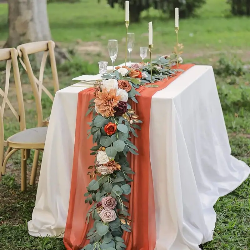 6ft handcrafted eucalyptus garland vibrant fall - Temu