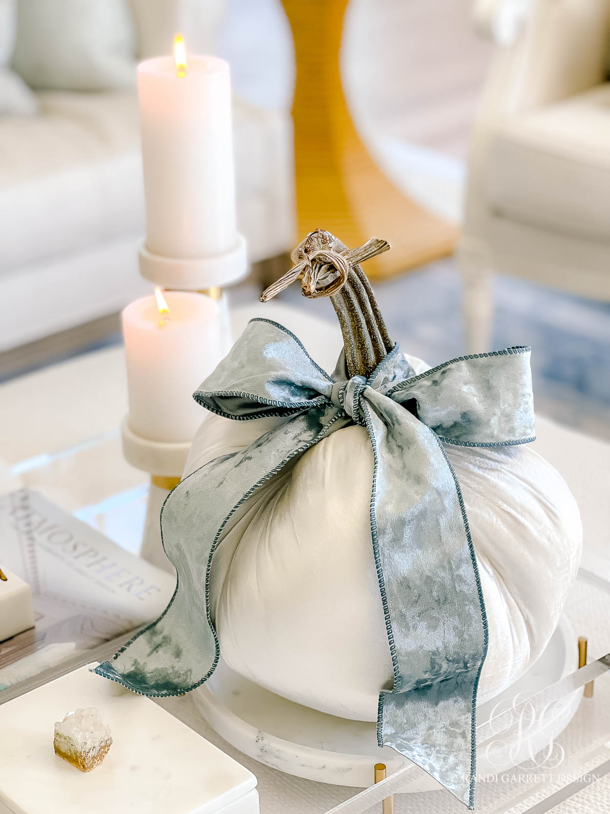 8 Ways to Style Velvet Pumpkins for Fall - Randi Garrett Design
