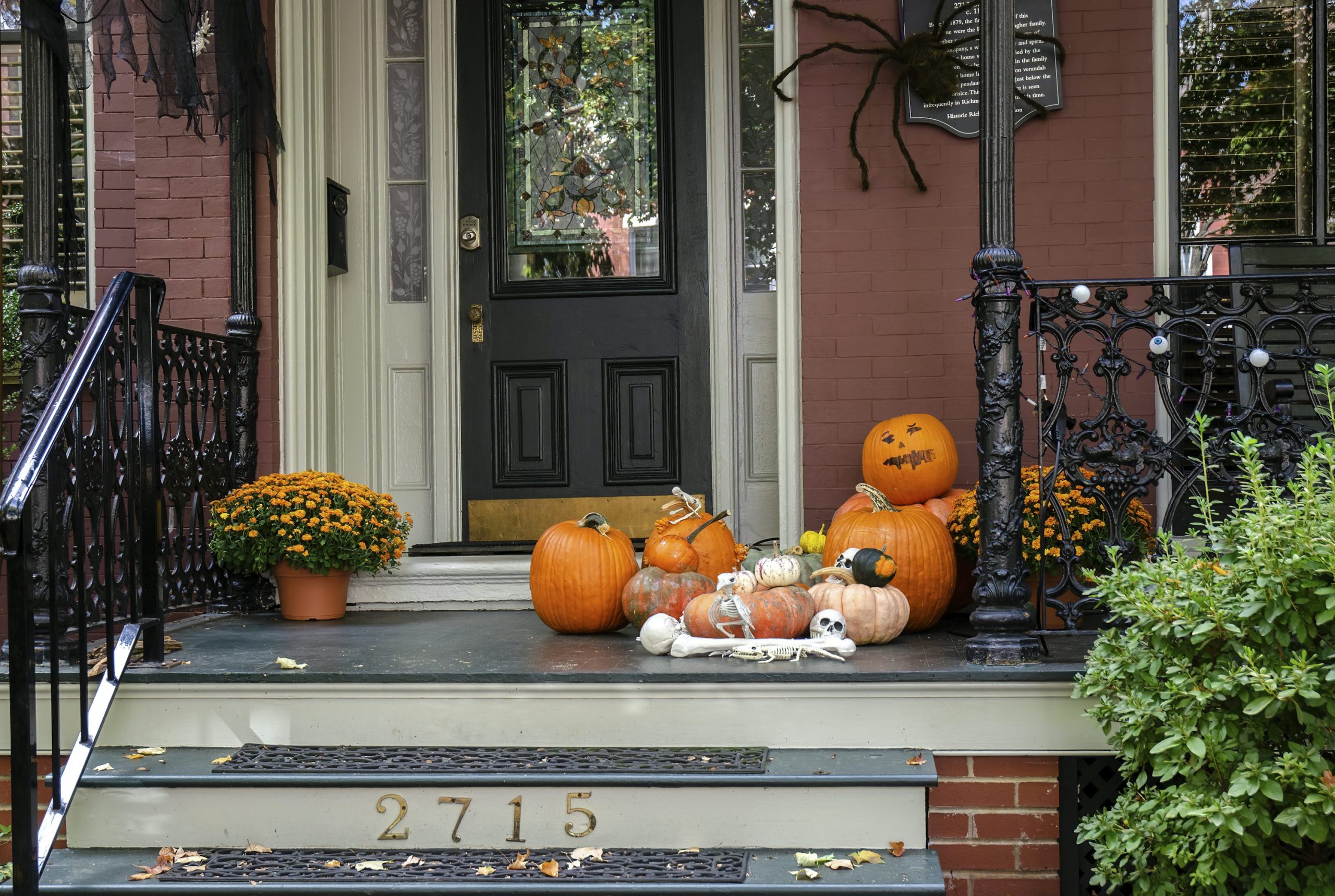 A front porch decorated for halloween with pumpkins and gourds - Free Photo on Unsplash