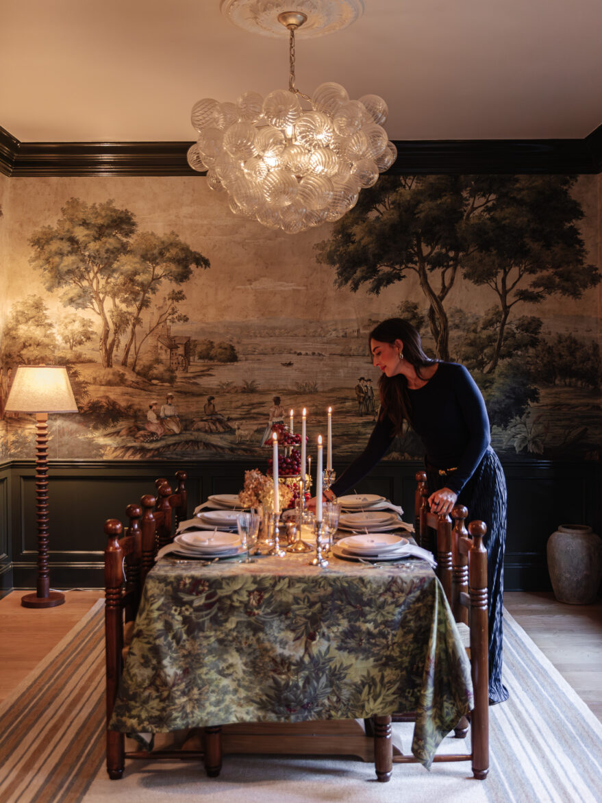 A Surprise Friendsgiving & our Moody, Elevated Thanksgiving Table That Feels Lovingly Collected Over Time - Chris Loves Julia