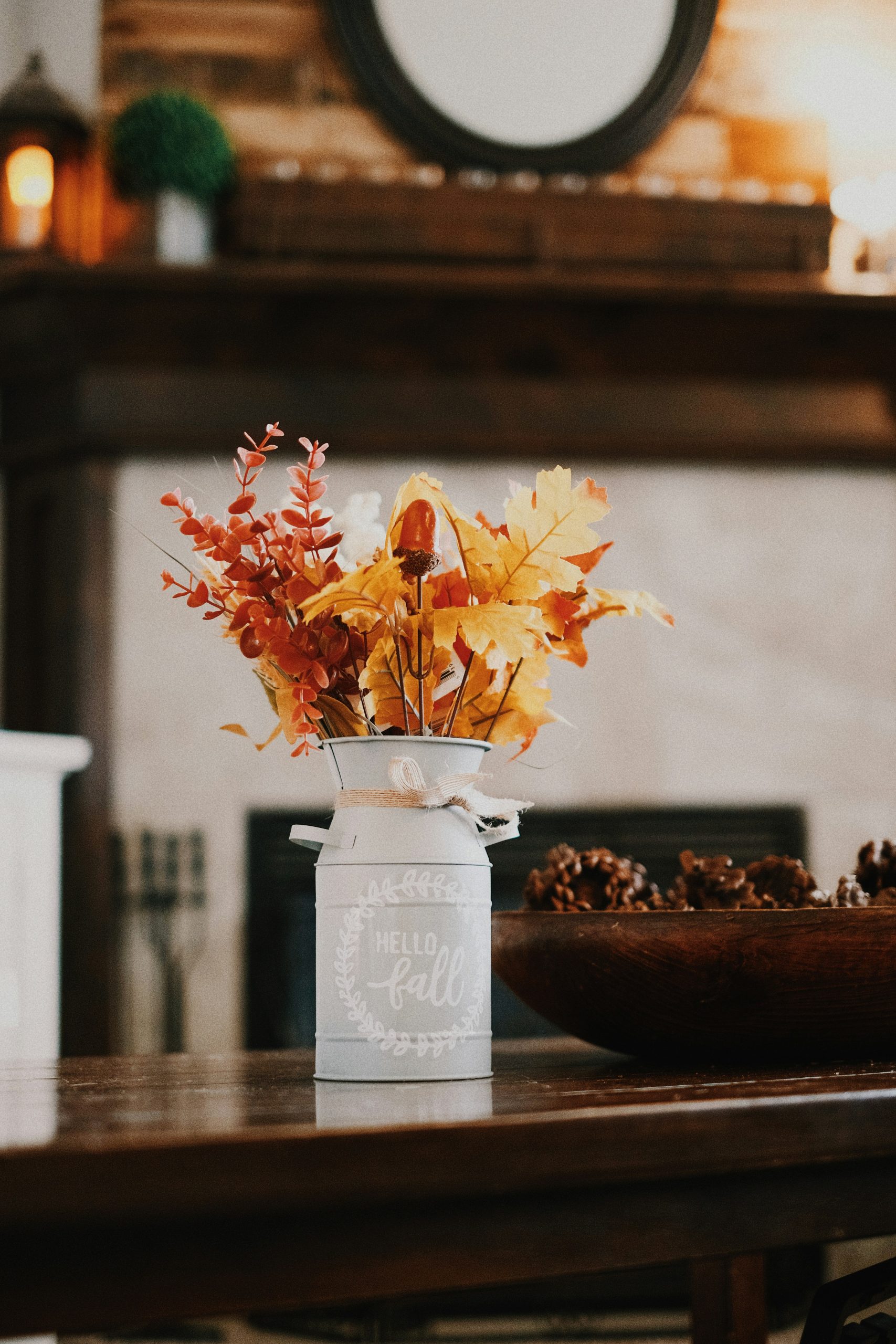 A warm home with fall decor