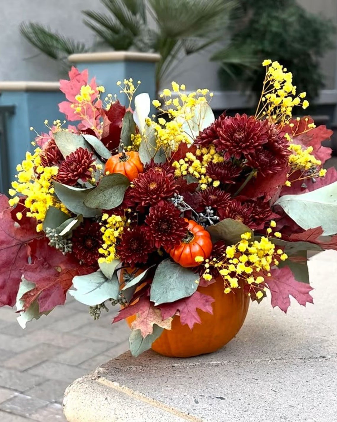 Autumn Bouquet Pumpkin Arrangement | Zelena Flora Los Angeles