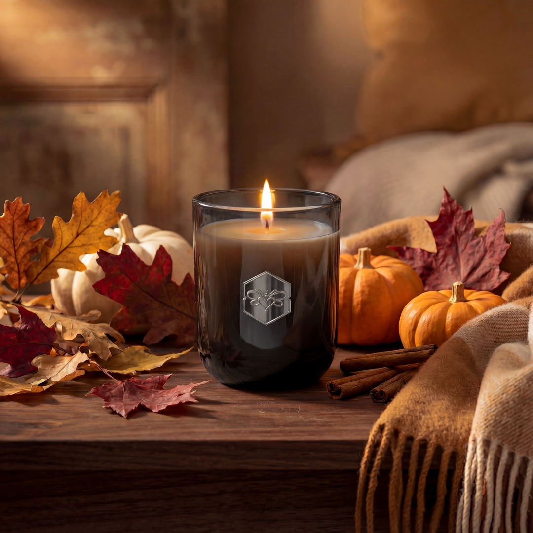 Autumn Candle Set Autumn Harvest Luxe Soy Candle Fall Scent Bee Inspired Goods
