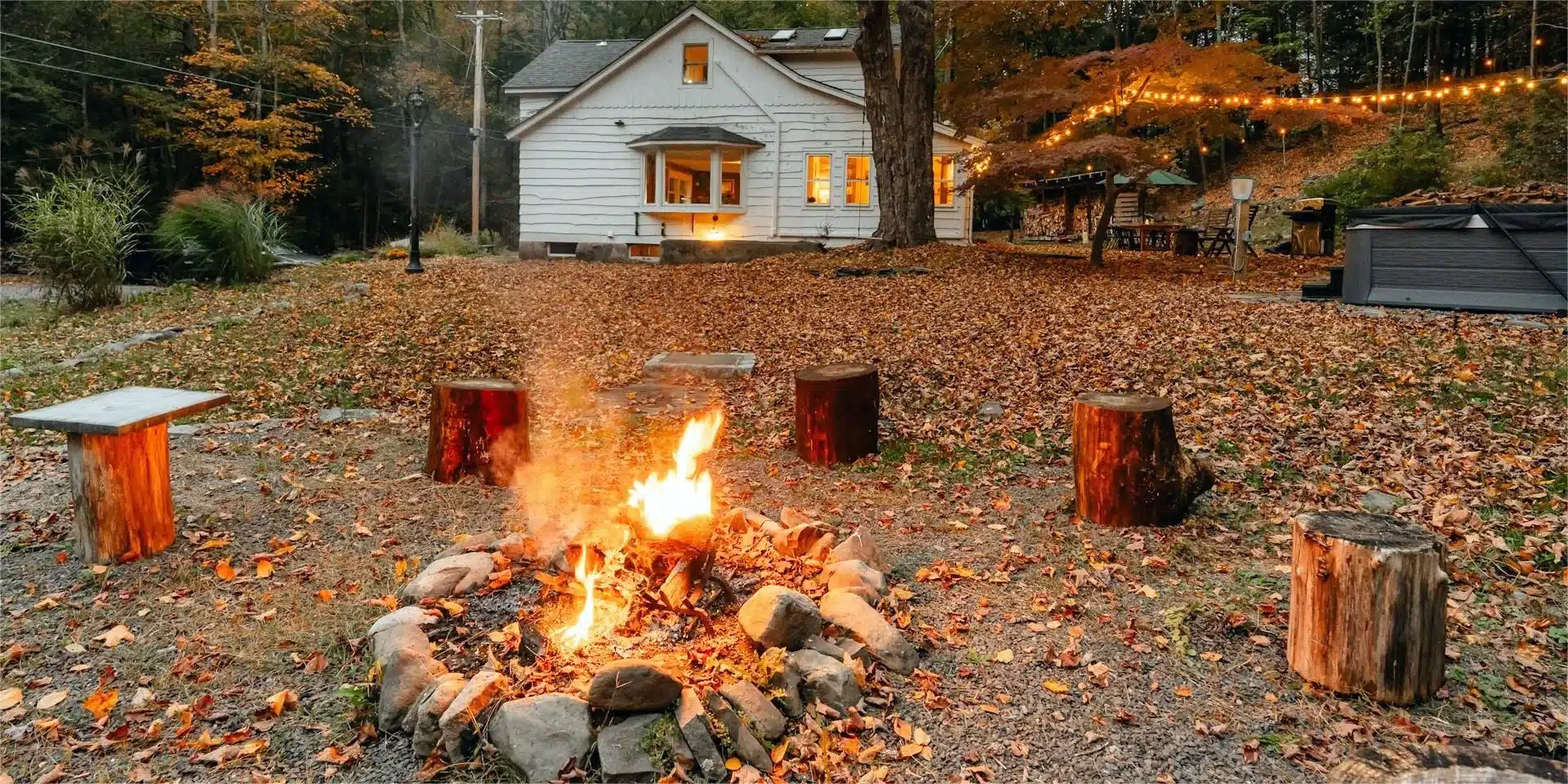 Backyard Log Seating Around Fire Pit 10 Cozy Outdoor Fire Pit Seating Ideas For Chilly Nights