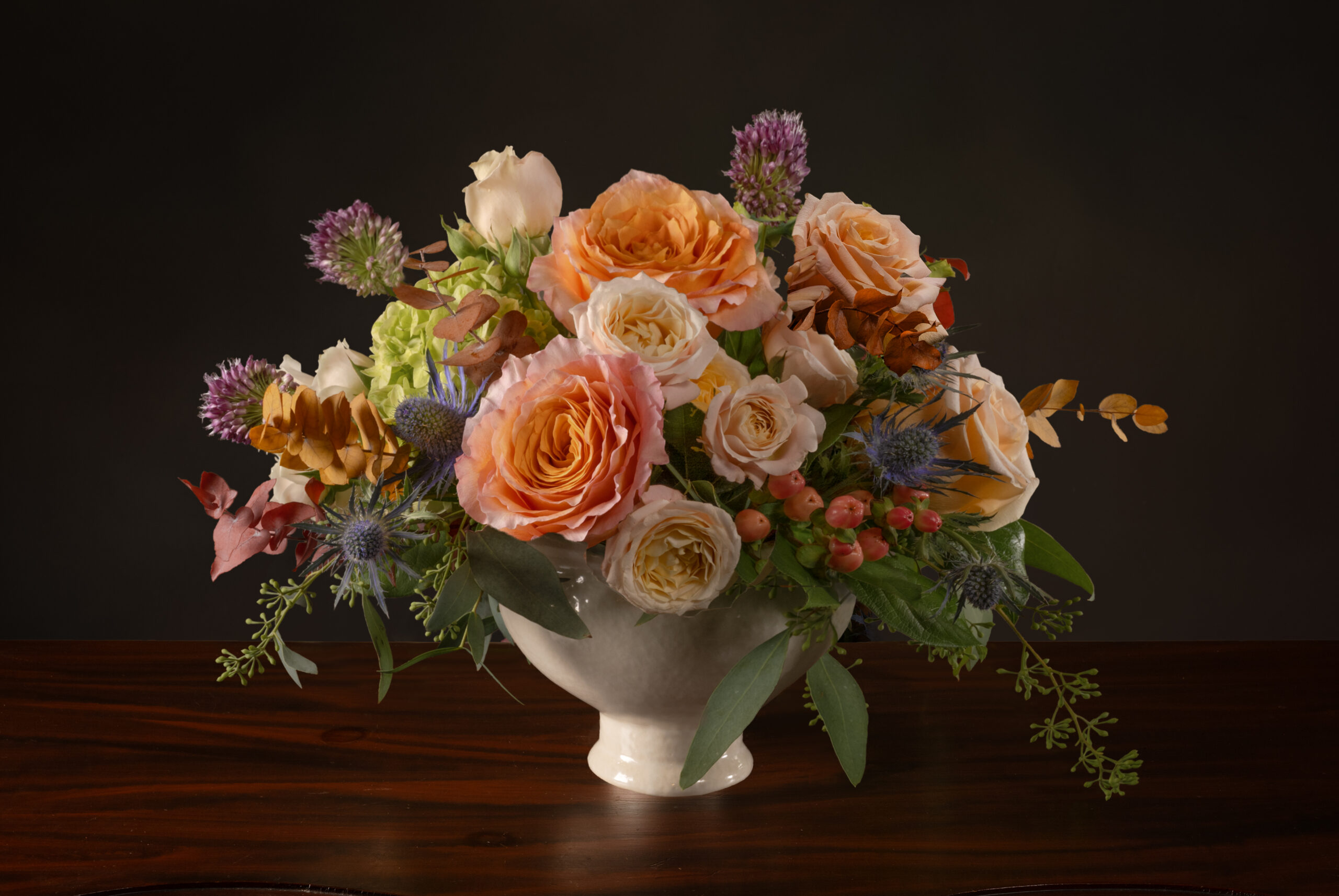 CAMI Bright pastel autumn color in a sweet fresh flower arrangement - Robin Wood Flowers