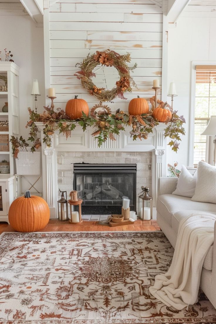 Cozy & Chic: Quick Guide to Fall Mantel Decor Ideas - Her Home Decorations