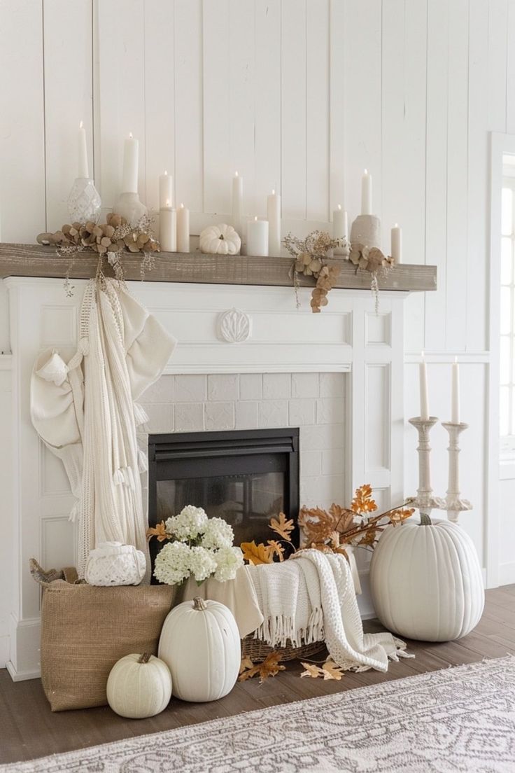 Cozy & Chic: Quick Guide to Fall Mantel Decor Ideas - Her Home Decorations