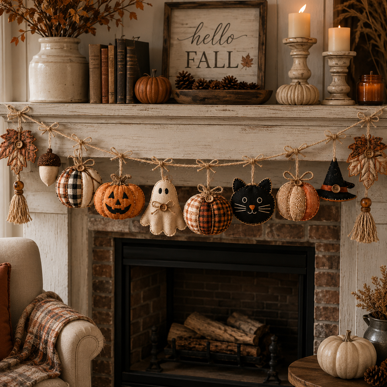 Cozy Fall Fabric Garland – Sunnynestliving